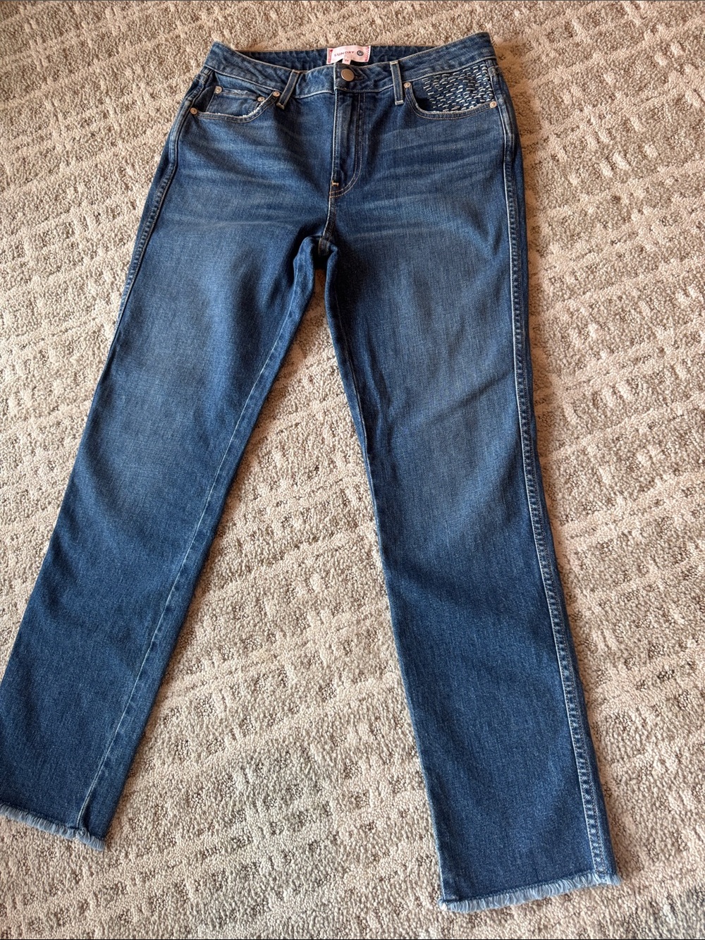 Sundry Dark Indigo Straight-Leg Jeans